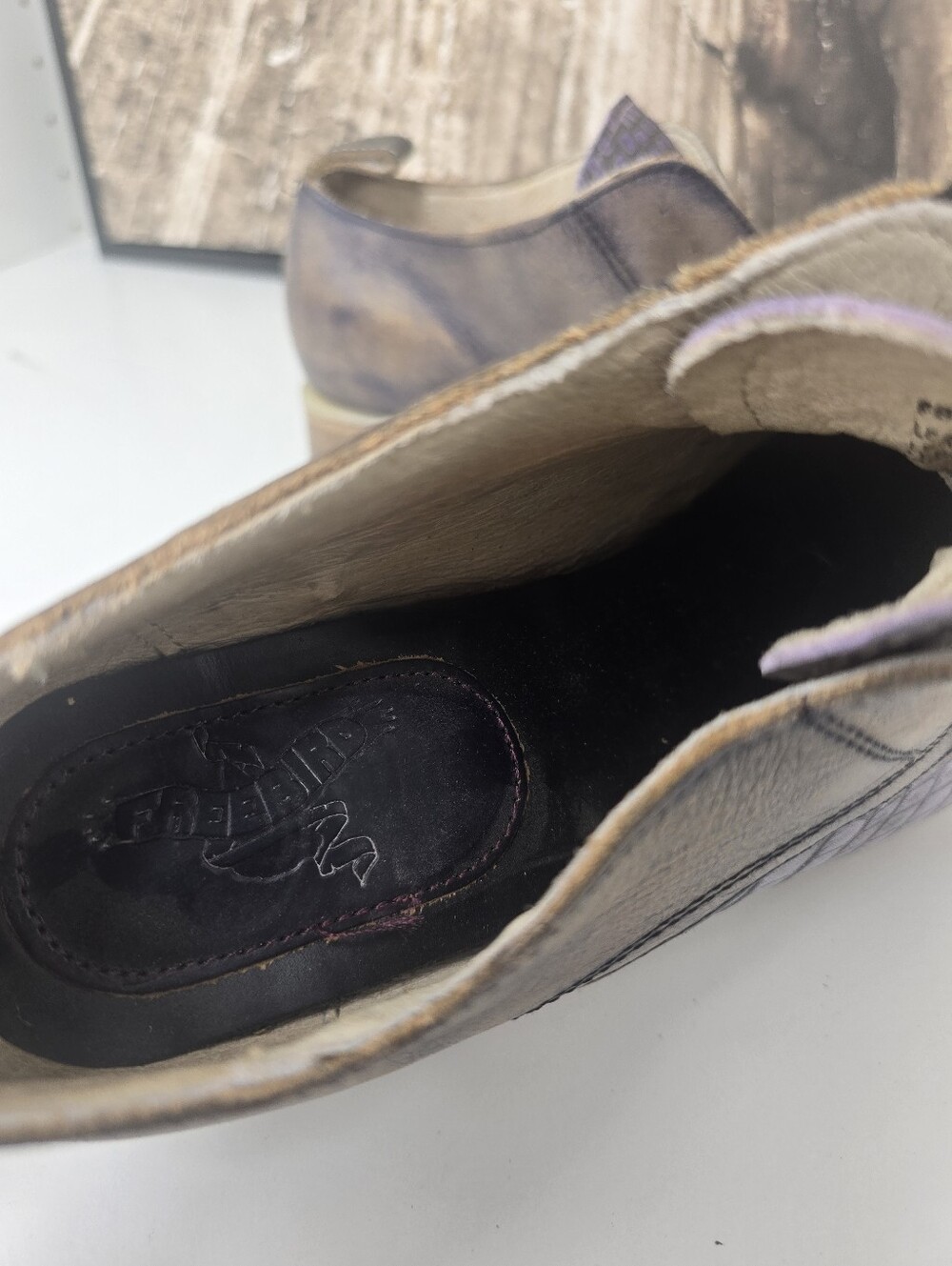 Freebird Mabel  Brown/Purple Croc-Embossed Shoe - Picture 6 of 8